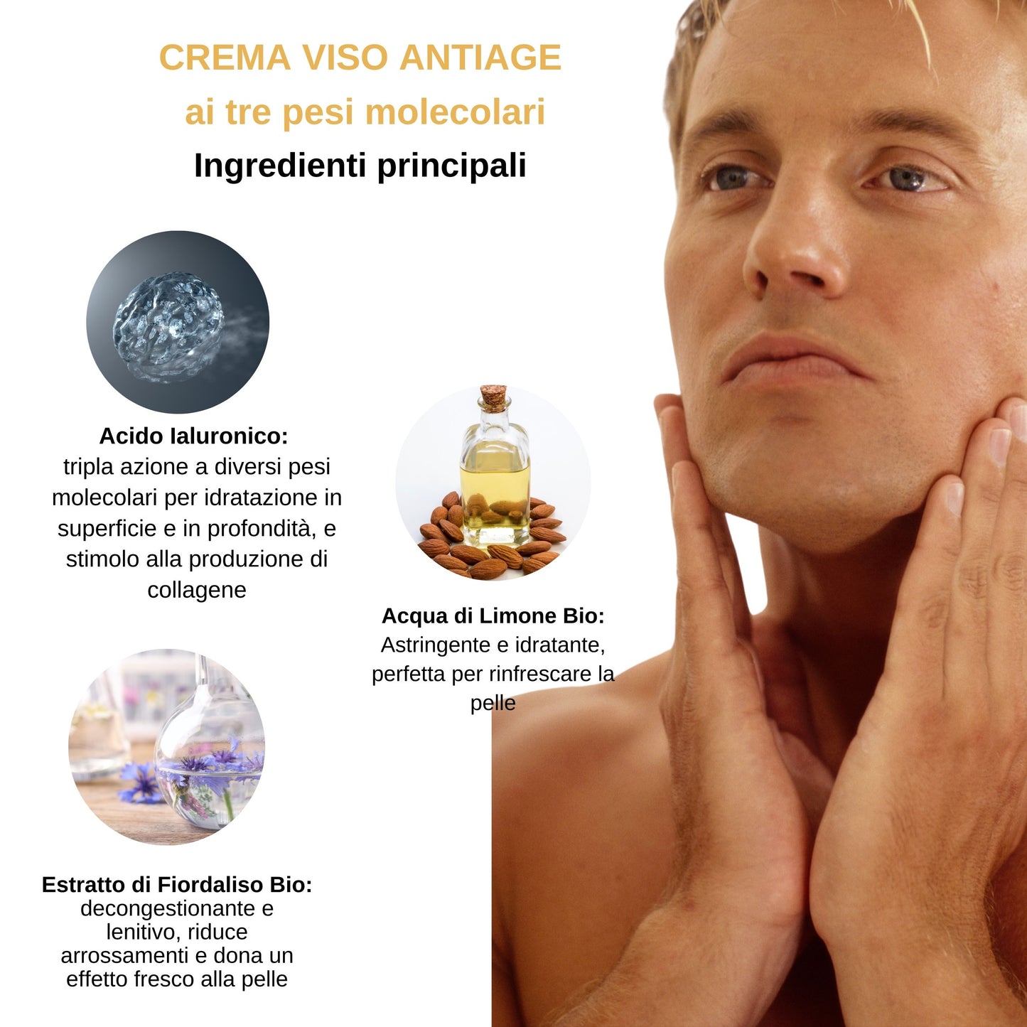 Siero Acido Ialuronico ai tre pesi molecolari -30 ml-