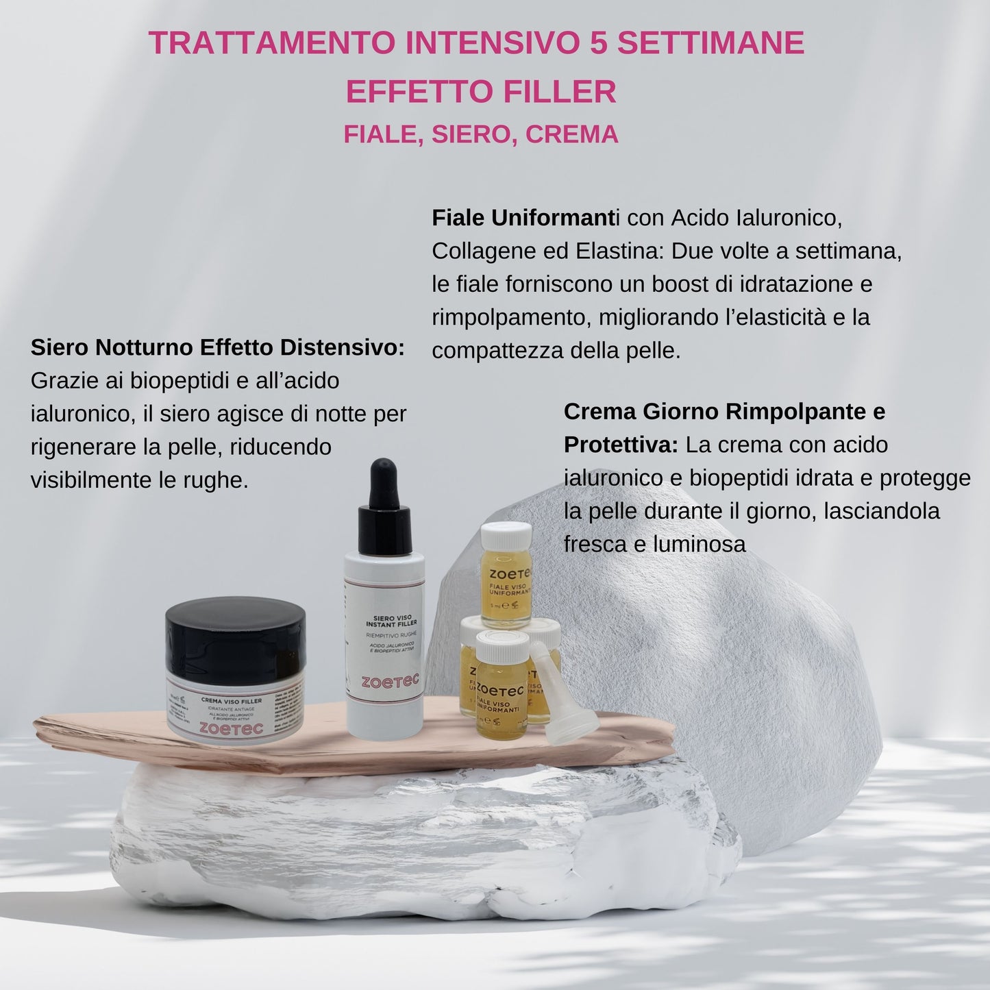Trattamento Intensivo Viso Effetto Filler 5 Settimane FIALE, SIERO E CREMA