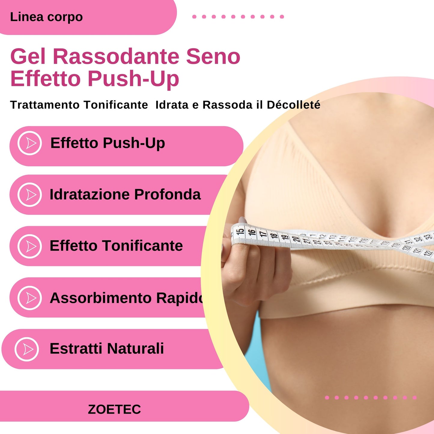 Trattamento Tonificante Gel Rassodante Seno Effetto Push-Up - 100ml