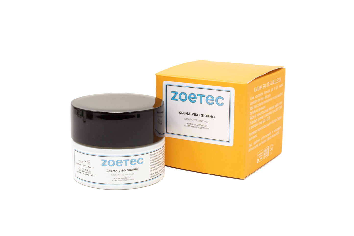 Crema Antiage Idratante Uomo con Acido Ialuronico ai tre pesi molecolari e Vitamina E - (50ml)