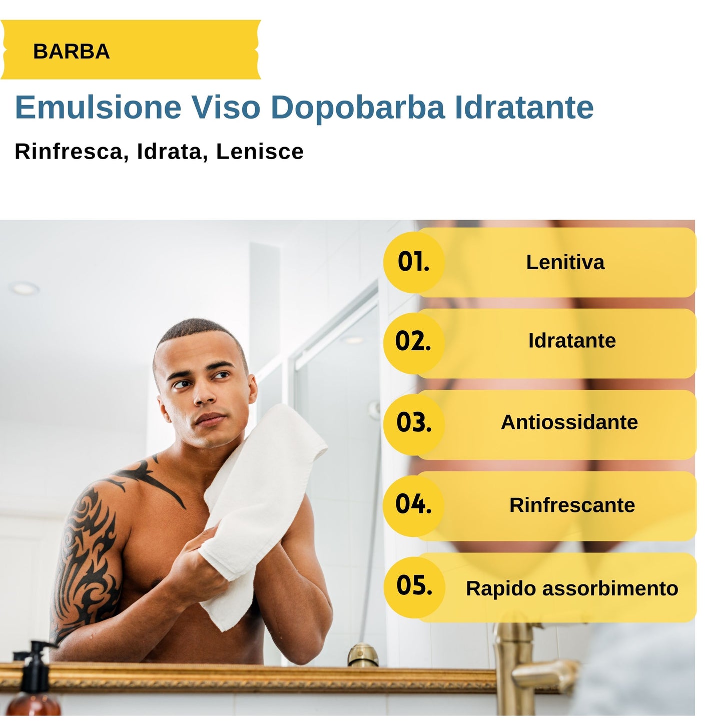 EMULSIONE VISO IDRATANTE DOPOBARBA 100 ml