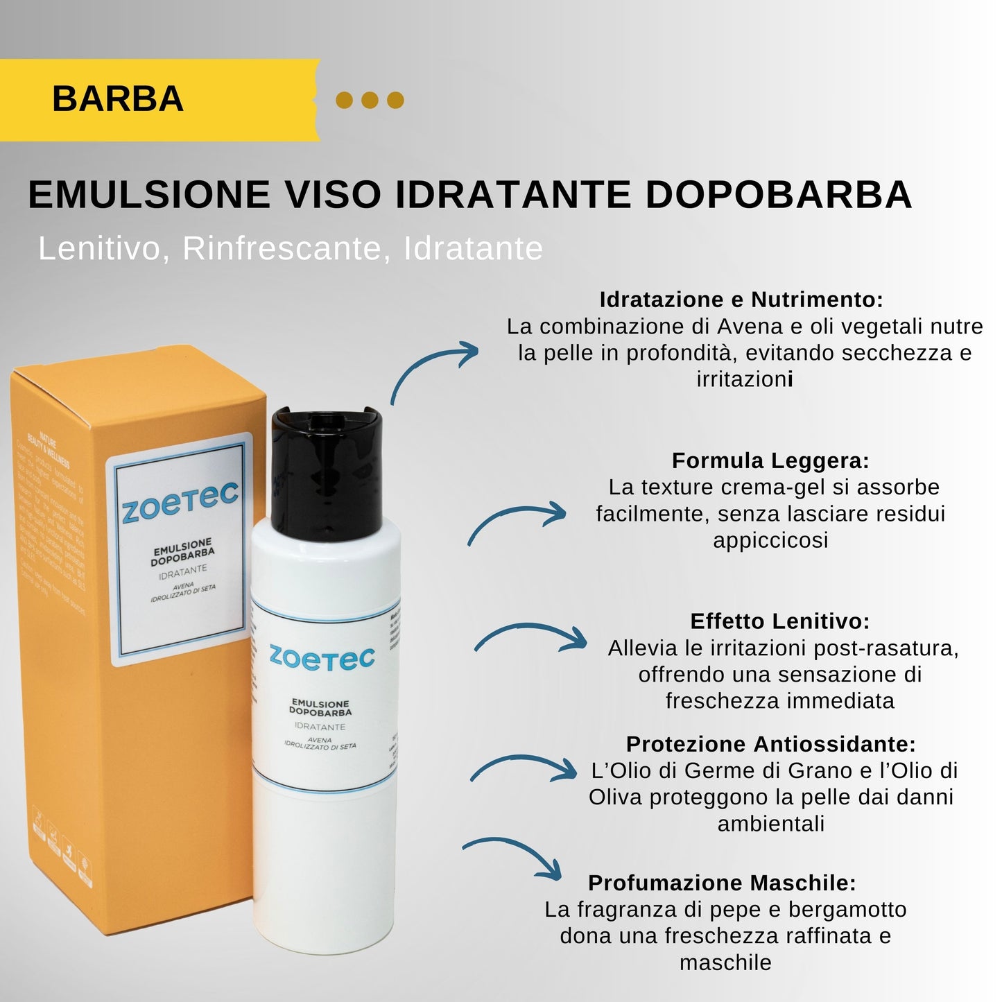 EMULSIONE VISO IDRATANTE DOPOBARBA 100 ml