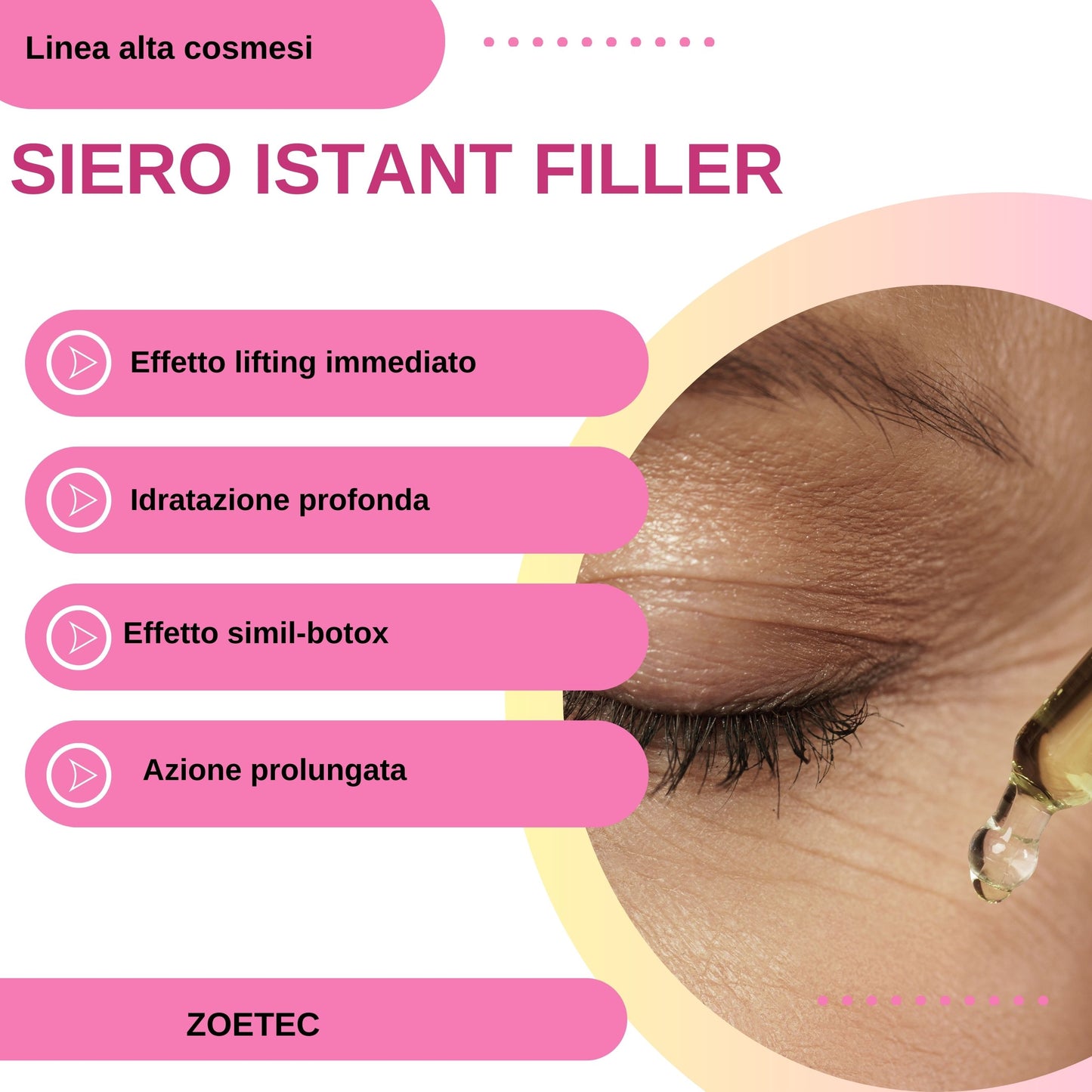 Siero Filler Istantaneo all'Acido Ialuronico e Biopeptidi Attivi - 30 ml