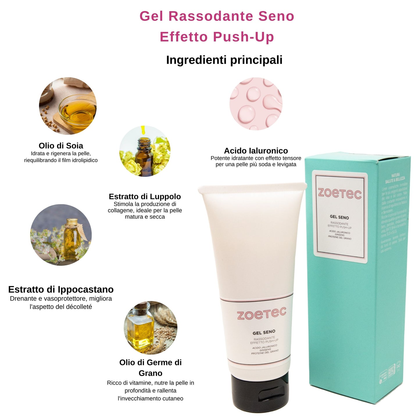 Trattamento Tonificante Gel Rassodante Seno Effetto Push-Up  - 100ml