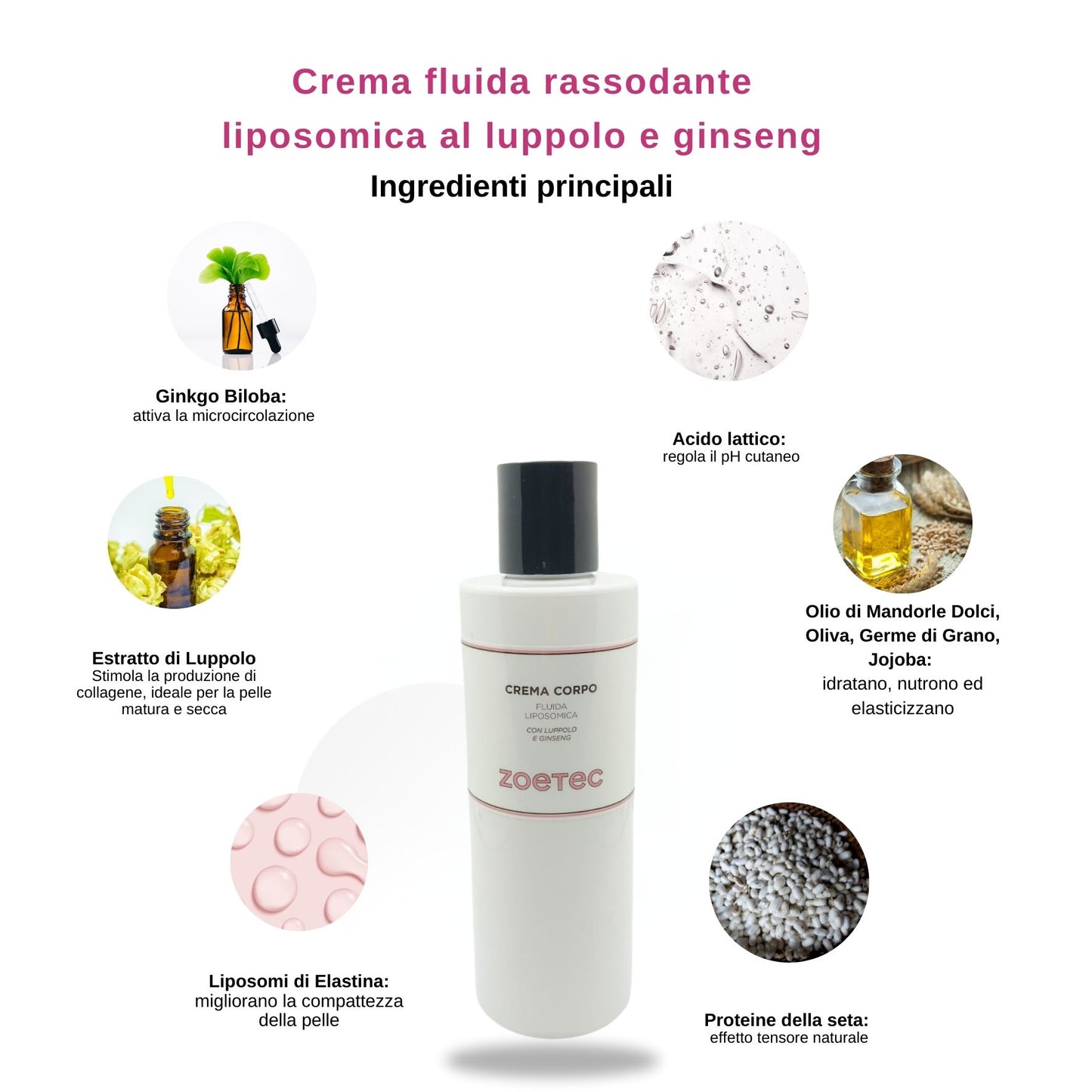 Crema Rassodante Corpo Liposomica al Luppolo &amp; Ginseng – 200ml
