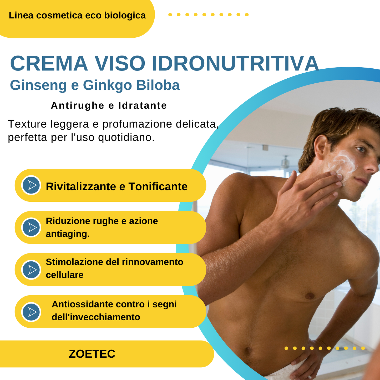 Crema Viso Idronutritiva Ginseng e Ginkgo Biloba - 50 ml -