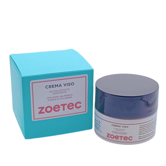 Crema Viso Idratante all'Acido Ialuronico e Perle di Collagene  Ideale per base trucco 50ml